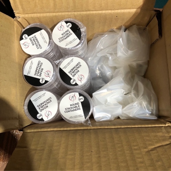 İNew ! 6 Pack Stackable Clear 6 Pc Storage Containers Pills Boxes Total - Picture 5 of 5